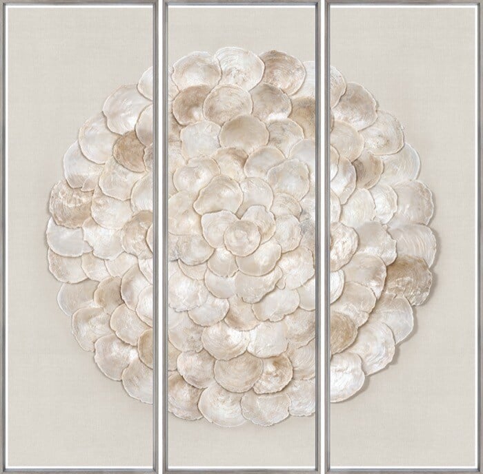 20821 Capiz Medallion Triptych - Small